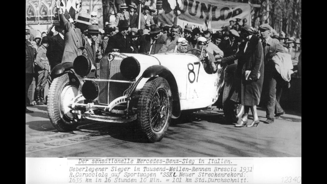 Mille Miglia 1931 Rudolf Carraciola Mercedes SSKL