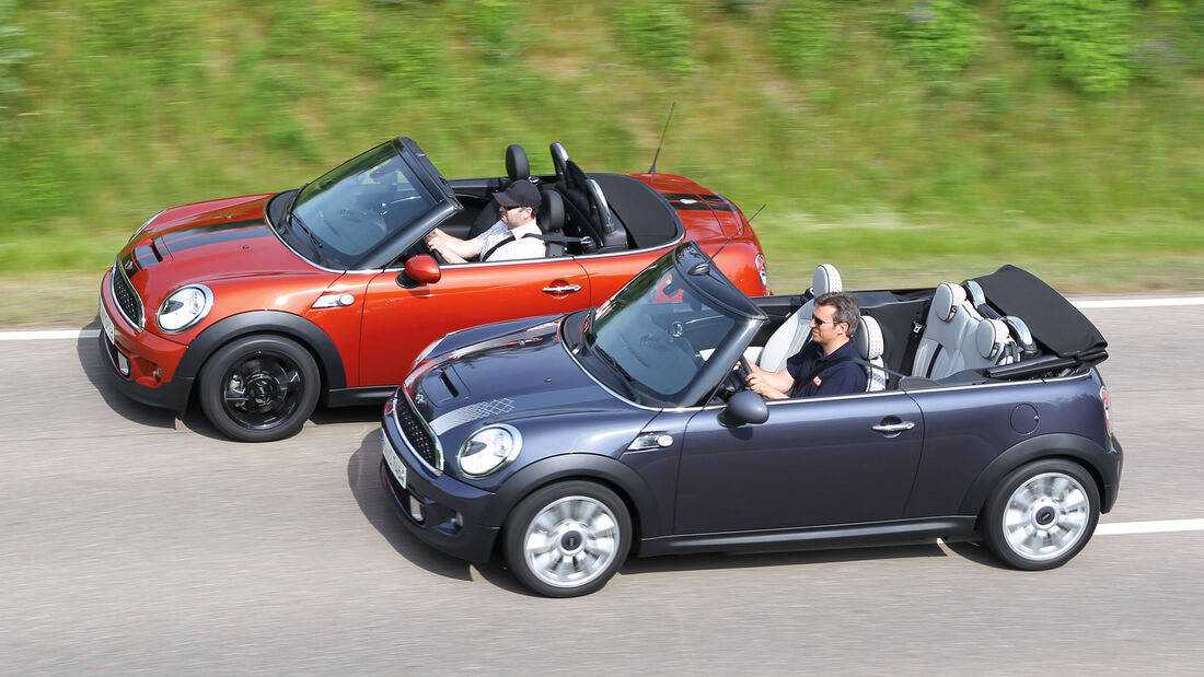 Mini Cabrio, Mini Roadster, Seitenansicht