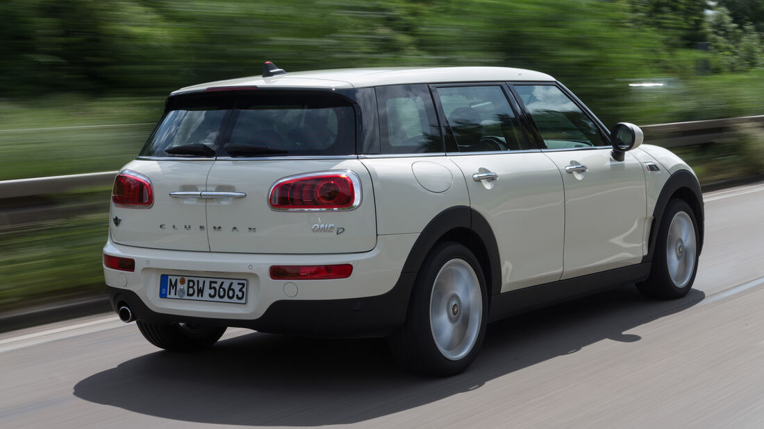 Mini Clubman One D, Heckansicht