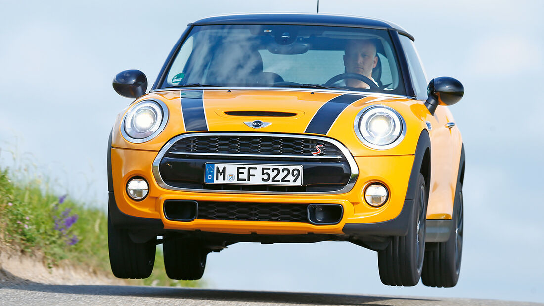 Mini Cooper S, Frontansicht, Sprung