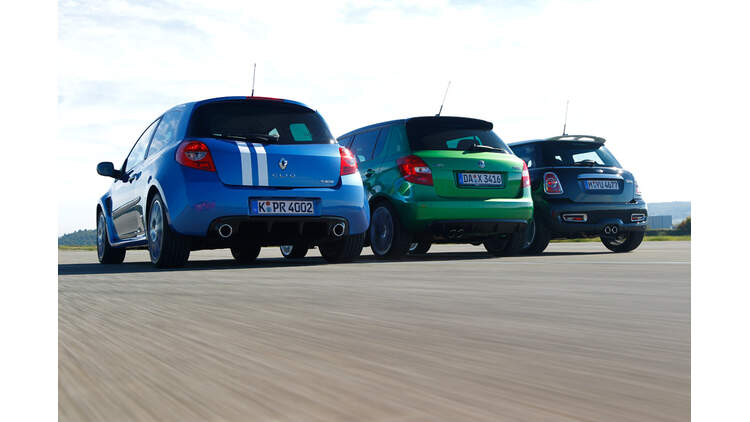 Mini S Skoda Fabia Rs Vs Renault Clio R S Im Dreikampf Auto Motor Und Sport