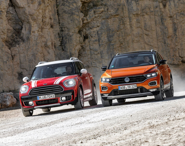 Vw T Roc 2 0 Tdi Und Mini Countryman Cooper D Im Test Auto