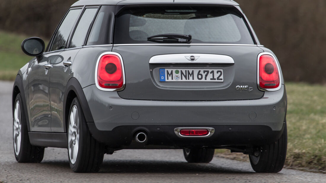 Mini One D, Heckansicht