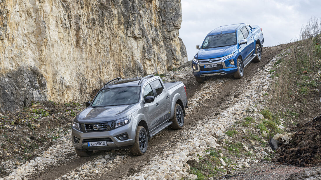 Mitsubishi L200 Doppelkabine 2.2 DI-D 4WD Plus, Nissan Navara Double Cab 2.3 dCi 4x4 N-Guard, Exterieur