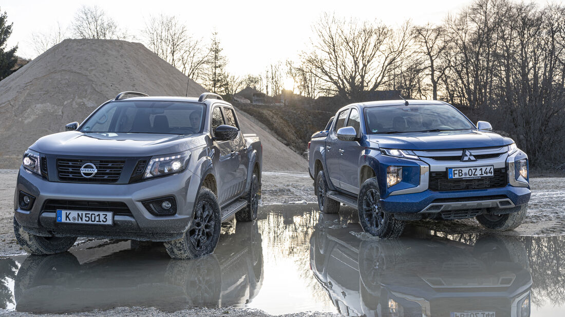 Mitsubishi L200 Doppelkabine 2.2 DI-D 4WD Plus, Nissan Navara Double Cab 2.3 dCi 4x4 N-Guard, Exterieur