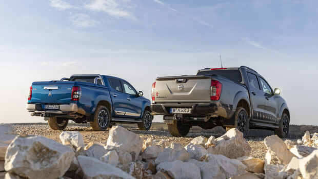 Mitsubishi L200 Doppelkabine 2.2 DI-D 4WD Plus, Nissan Navara Double Cab 2.3 dCi 4x4 N-Guard, Exterieur