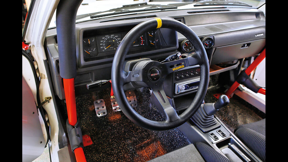 Mitsubishi Lancer 2000 Turbo ECI, Cockpit, Lenkrad