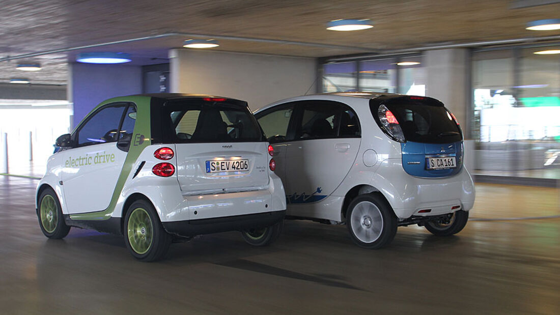 Mitsubishi i-Miev und Smart Fortwo ED