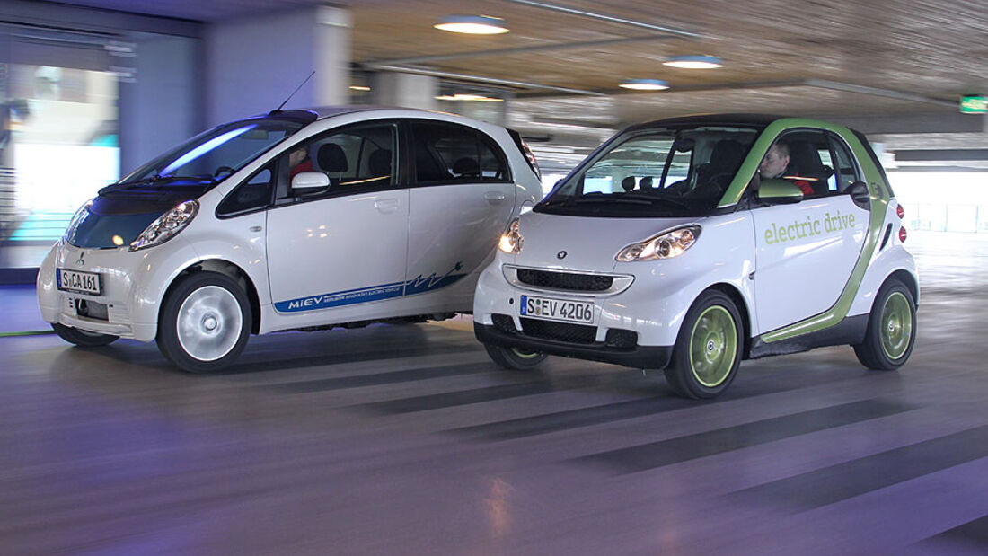 Mitsubishi i-Miev und Smart Fortwo ED