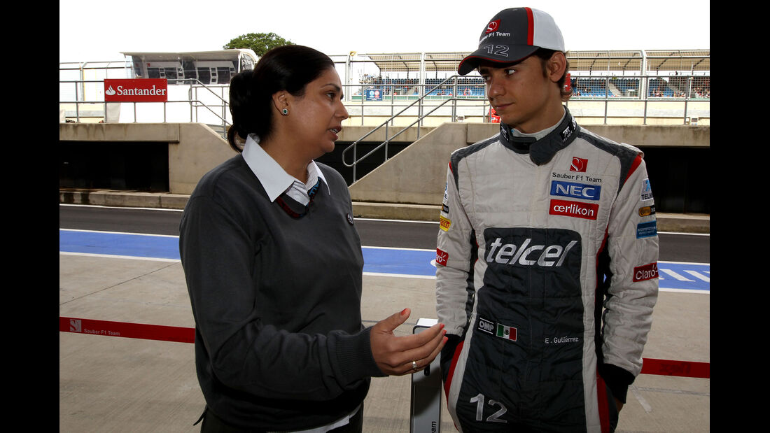 Monisha Kaltenborn - Esteban Gutierrez - Formel 1 - GP England - 29. Juni 2013