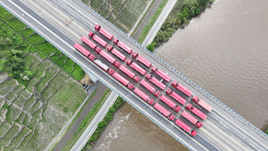 Moseltalbrücke Belastungstest