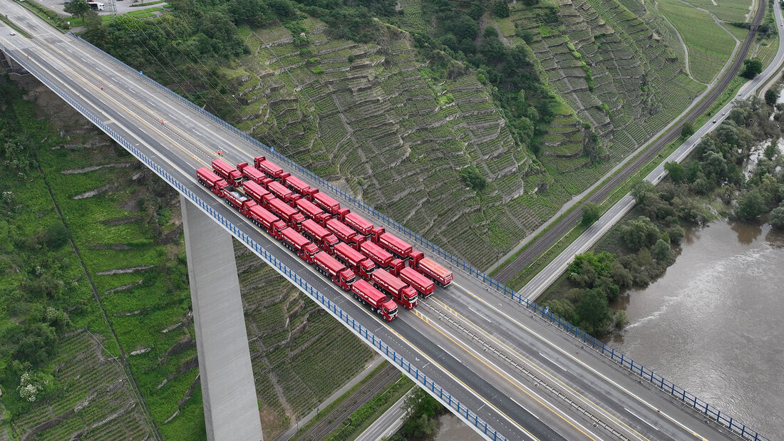 Moseltalbrücke Belastungstest