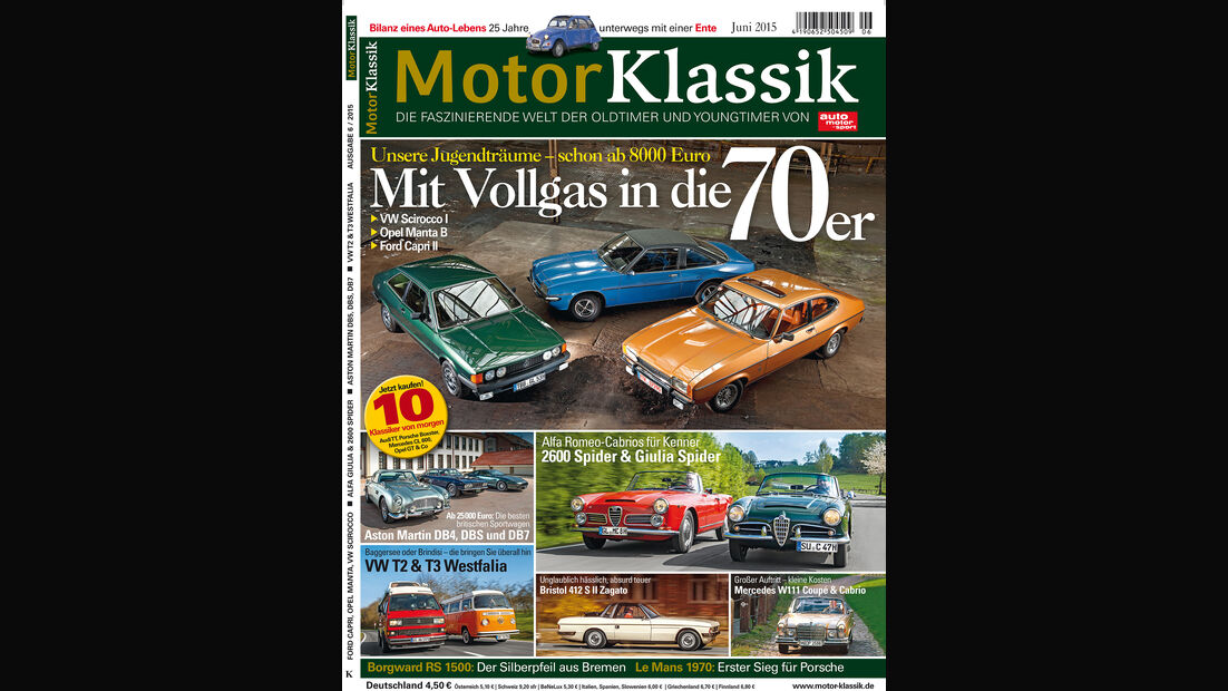 Motor Klassik 06/2015 Heftinhalt