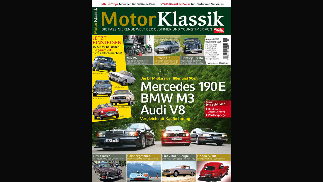 Motor Klassik, 2012, Heftvorschau 08/2012, mokla , 0712