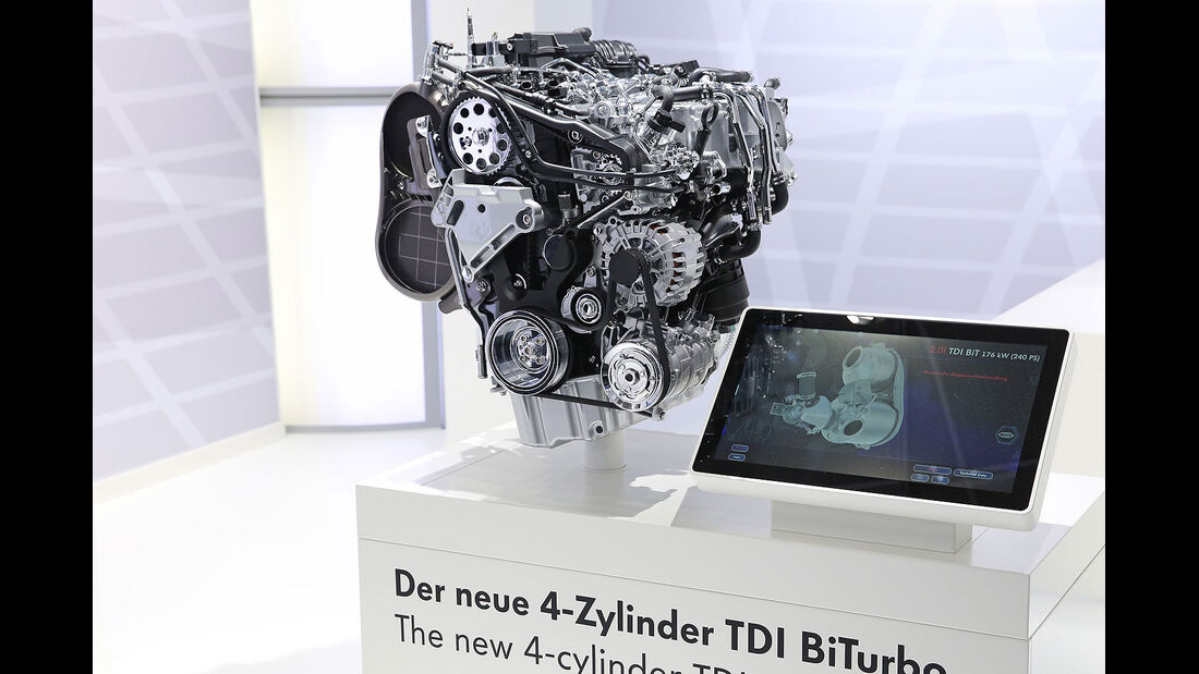 Motor Vierzylinder-Biturbo-Diesel VW