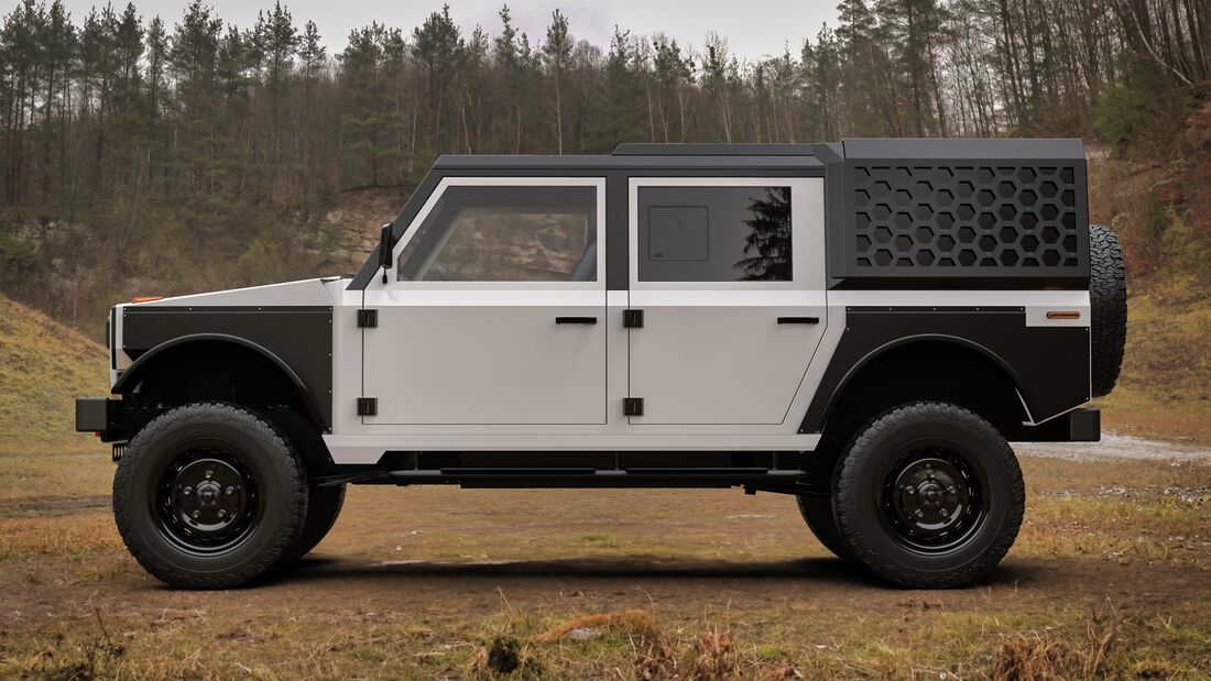 Munro Serie M Elektro Geländewagen Pickup Schottland