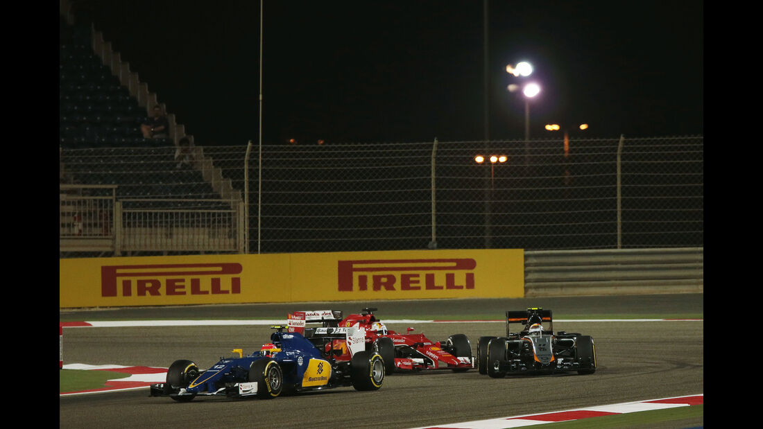 Nasr, Perez & Vettel - Formel 1 - GP Bahrain -  17. April 2015