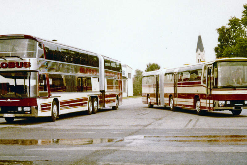 Neoplan Jumbocruiser N138/4 und Longliner 1975 Testfahrt
