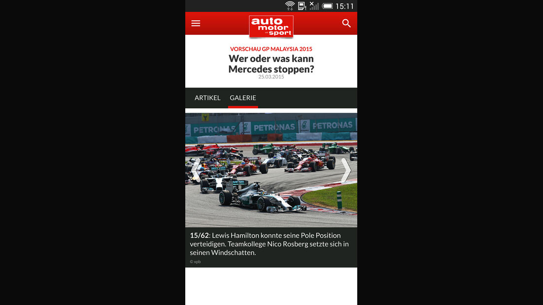 Neue auto motor und sport App Android 04/2015