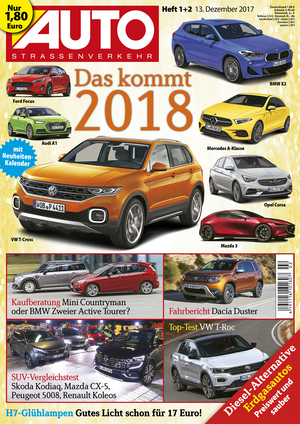 Neues Heft AUTOStrassenverkehr, Ausgabe 01/2018, Heftvorschau