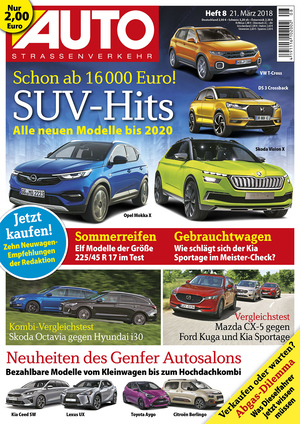 Neues Heft Auto Straßenverkehr 08/2018 Titel