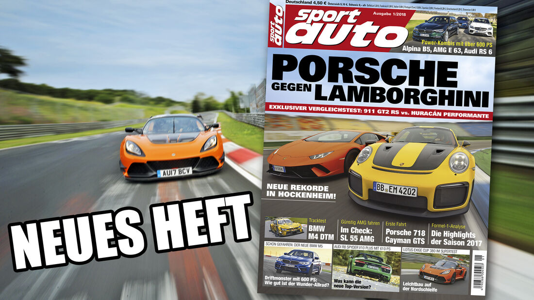 Neues Heft sport auto, Ausgabe 1/2018, Heftvorschau