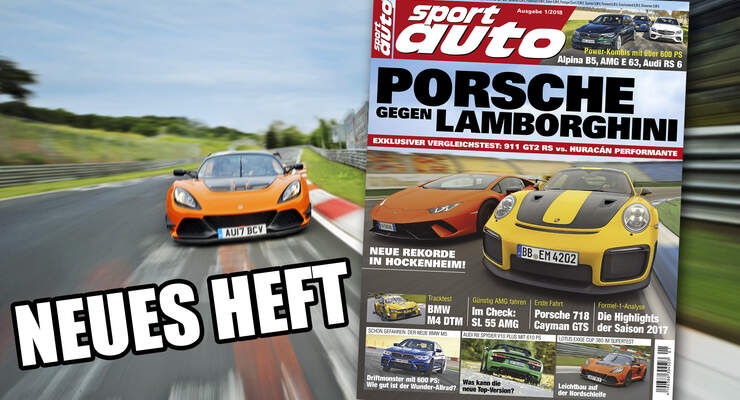 Neues Heft sport auto, Ausgabe 1/2018, Heftvorschau