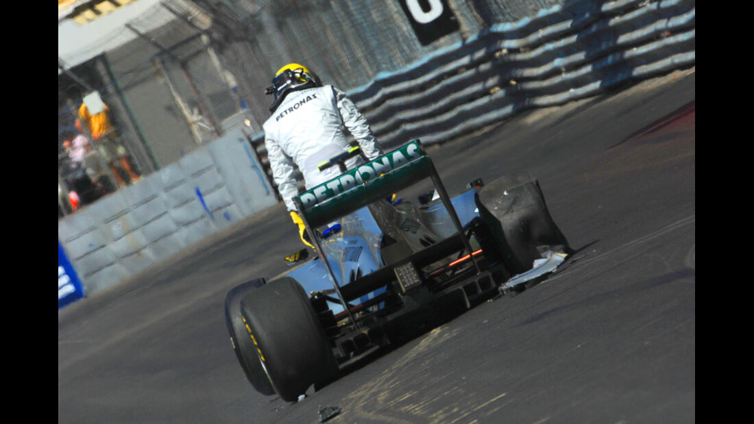 Nico Rosberg Crash GP Monaco 2011