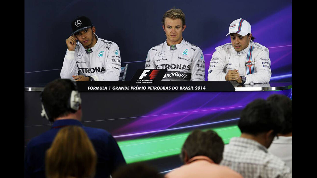 Nico Rosberg - Lewis Hamilton - Felipe Massa - Formel 1 - GP Brasilien - 8. November 2014