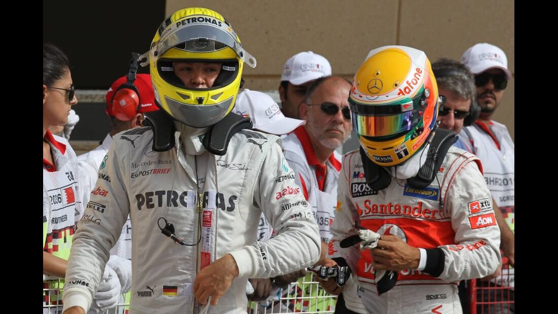 Nico Rosberg - Lewis Hamilton - Formel 1 - GP Bahrain - 21. April 2012