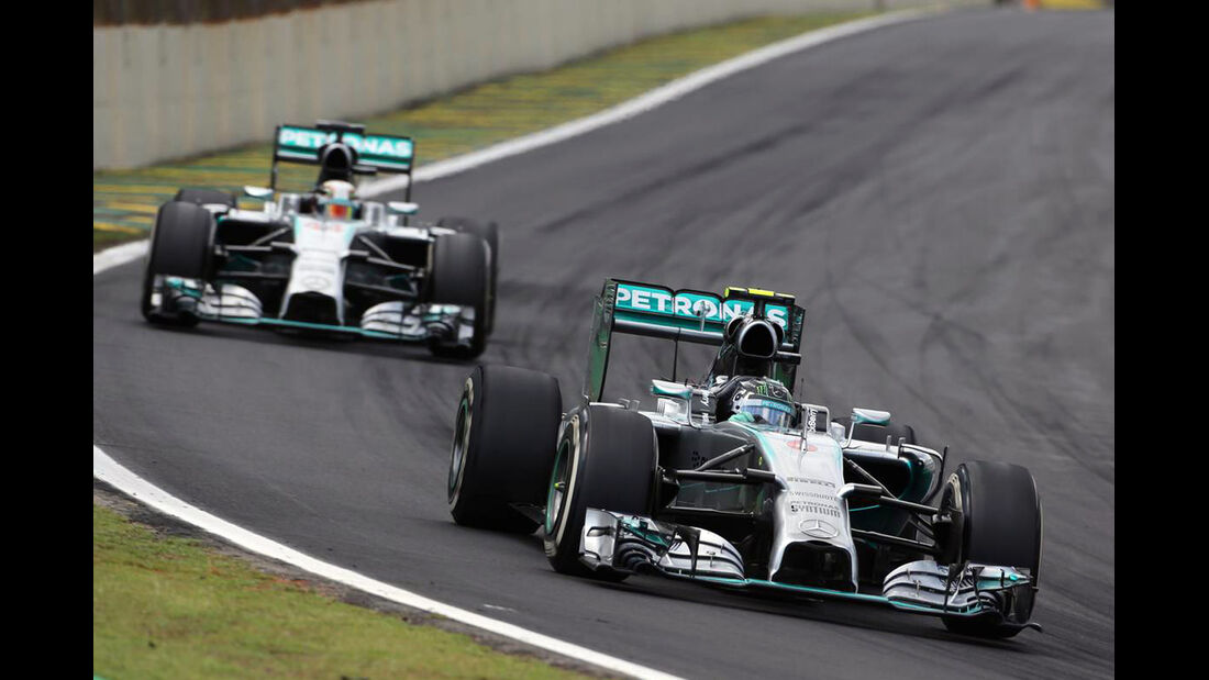 Nico Rosberg - Lewis Hamilton - Formel 1 - GP Brasilien - 9. November 2014
