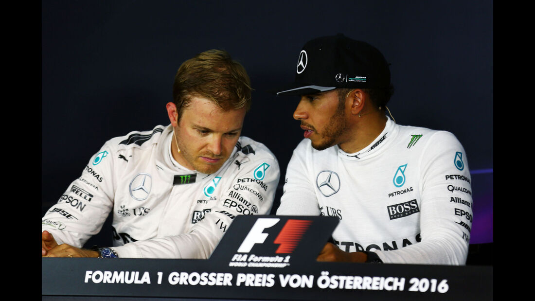 Nico Rosberg - Lewis Hamilton - Mercedes - Formel 1 - GP Österreich - 2. Juli 2016