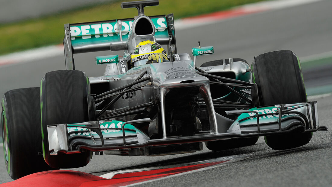 Nico Rosberg Mercedes F1 Test Barcelona 2013