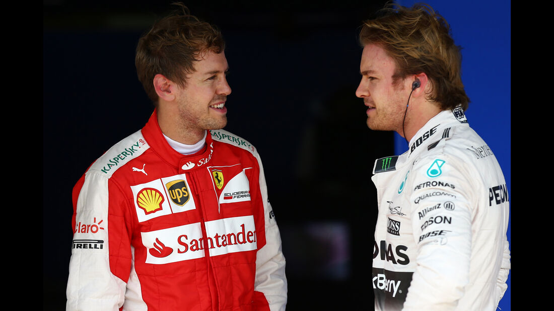 Nico Rosberg - Mercedes - Sebastian Vettel - Ferrari - Formel 1 - GP Brasilien- 14. November 2015