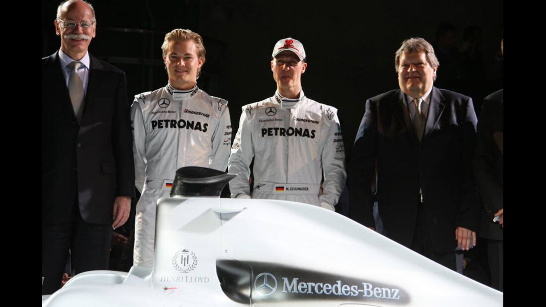 Nico Rosberg und Michael Schumacher