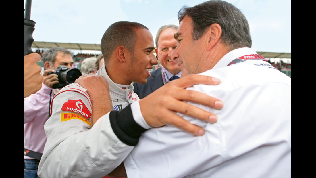 Nigel Mansell und Lewis Hamilton