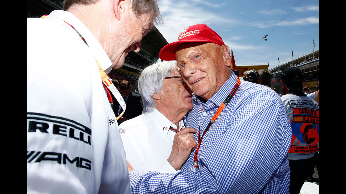 Niki Lauda - Bernie Ecclestone - GP Spanien 2015 - Rennen - Sonntag - 10.5.2015