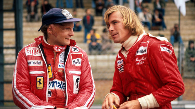 Niki Lauda - Ferrari - James Hunt - McLaren - Zolder 1977