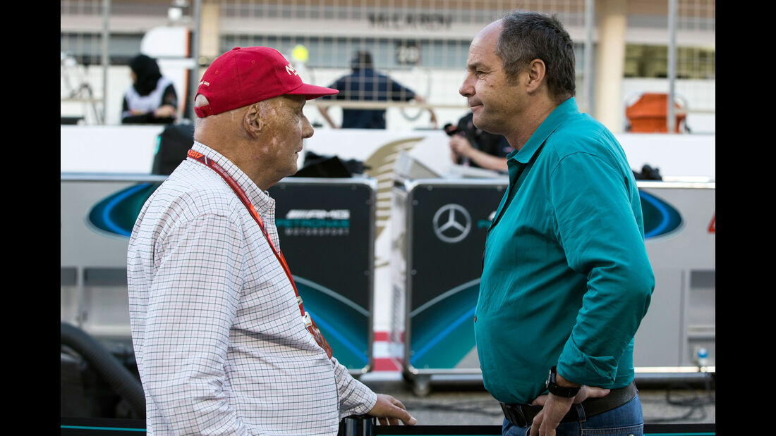 Niki Lauda - Gerhard Berger - GP Bahrain 2017 - Rennen 