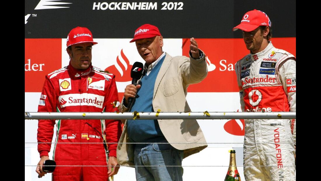 Niki Lauda Siegerpodest - Formel 1 - GP Deutschland - 22. Juli 2012