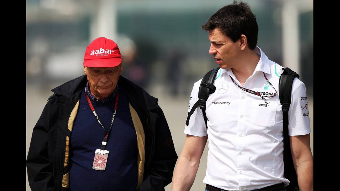 Niki Lauda - Toto Wolff - Formel 1 - GP China - 13. April 2013