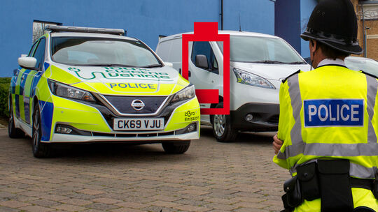 Nissan Leaf Elektroauto Polizei UK England