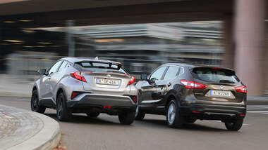 Nissan Qashqai 1.2 DIG-T, Toyota C-HR 1.2 T, 