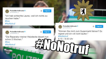 NoNotruf-Teaser, Polizei Berlin, Twitter-Aktion