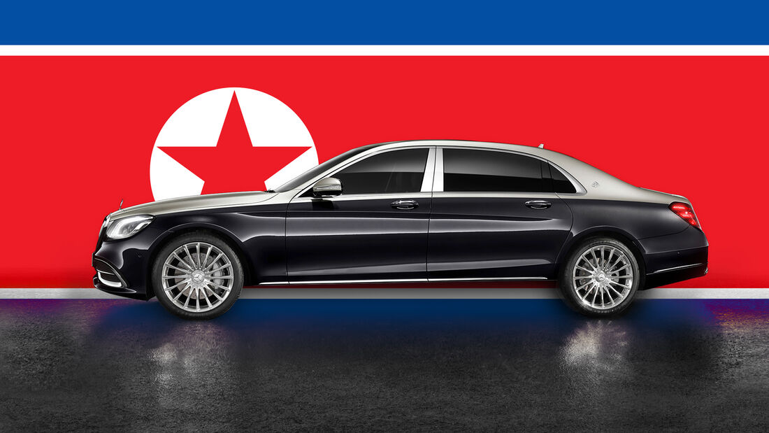 Nordkorea Luxusautos Schiff Route