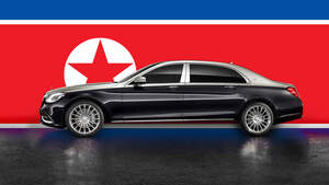 Nordkorea Luxusautos Schiff Route