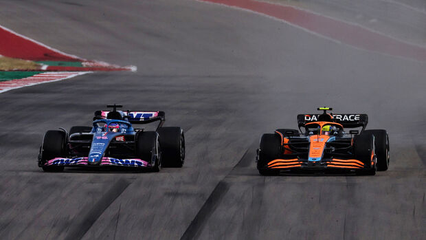Norris vs. Alonso - McLaren vs. Alpine - GP USA 2022
