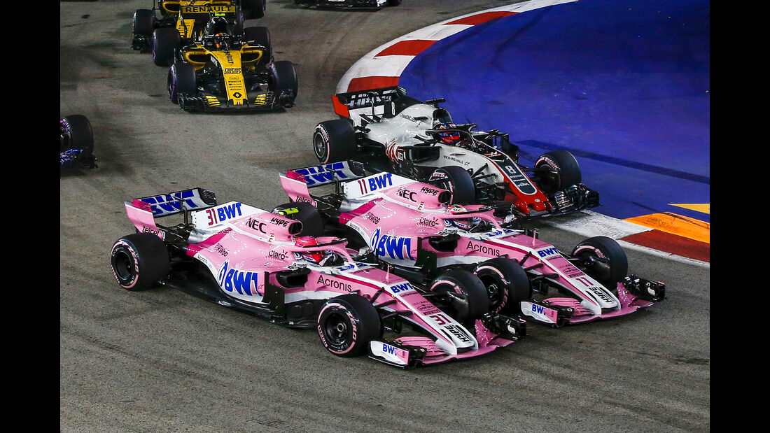 Ocon vs. Perez - GP Singapur 2018
