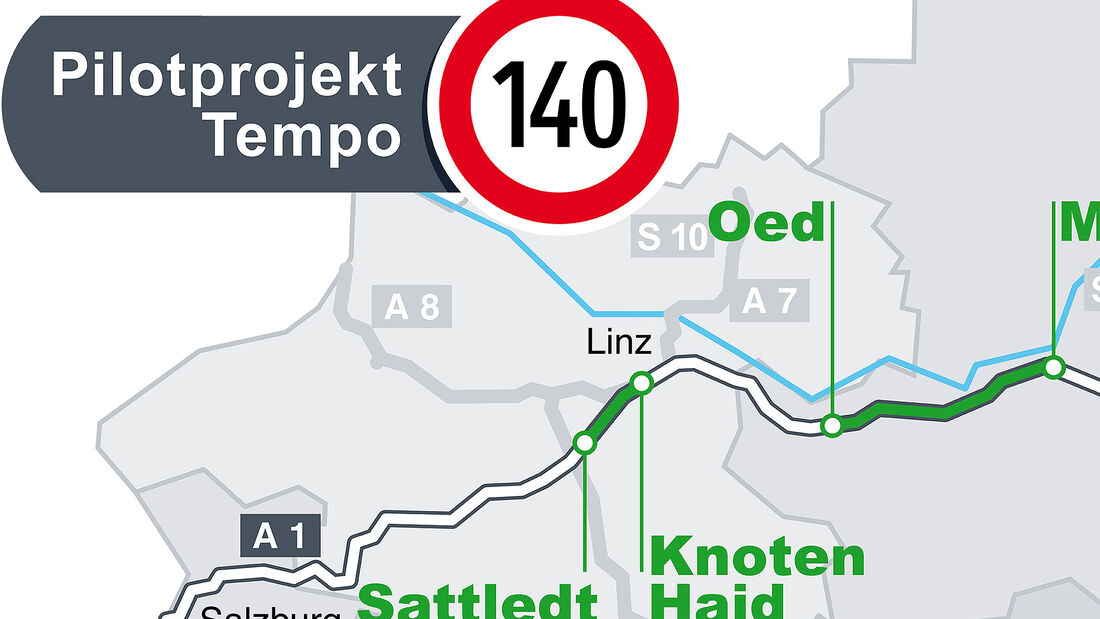 Österreich Tempo 140 km/h