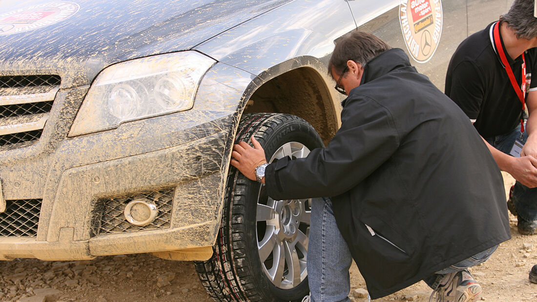 Offroad-Challenge 2010, Mercedes GLK, Radwechsel